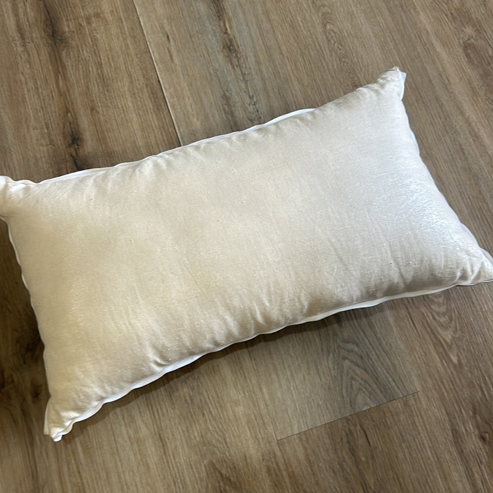 NWT Ted Baker Light shimmer metallic pink rectangular throw pillow from Dillards